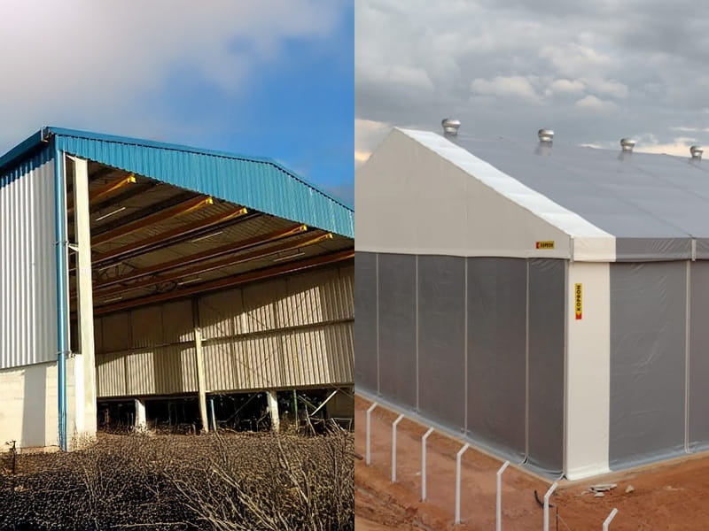 galpão metálico ou galpão lonado